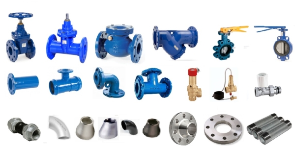 Stocklot valves, flanges and fittings