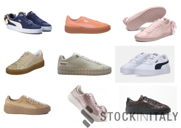 Stocklot of sports shoes